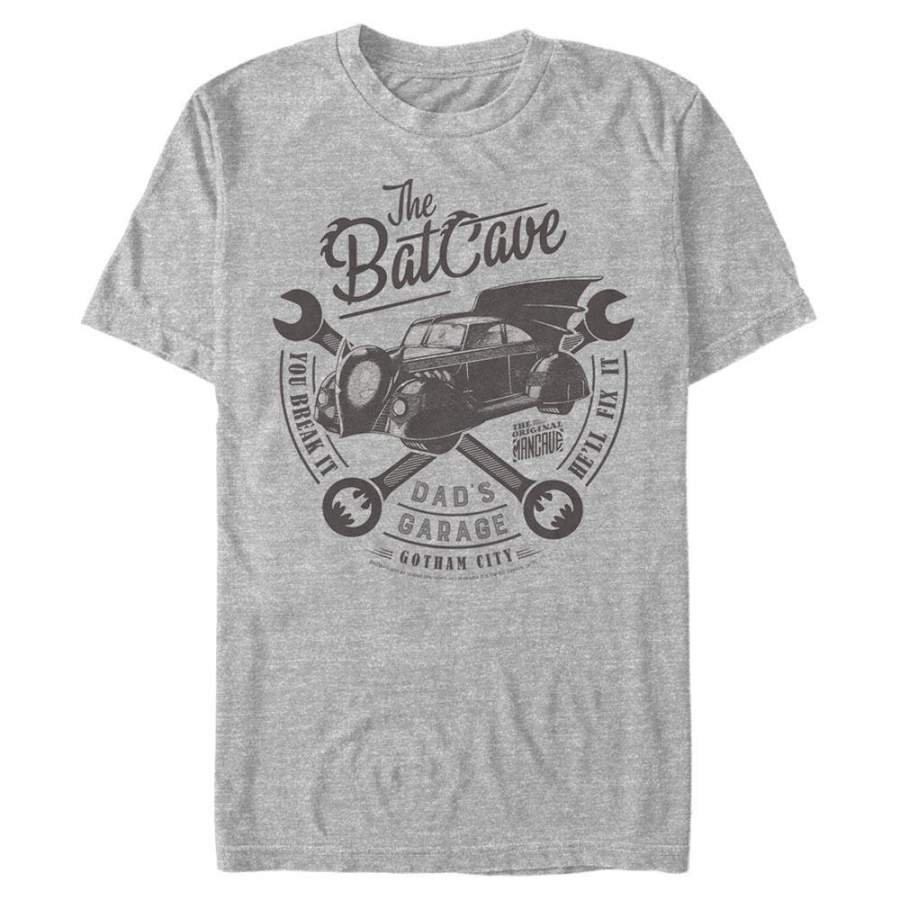 Bat Cave Mechanic Services – DC Comics: Batman Heather Grey T-Shirt