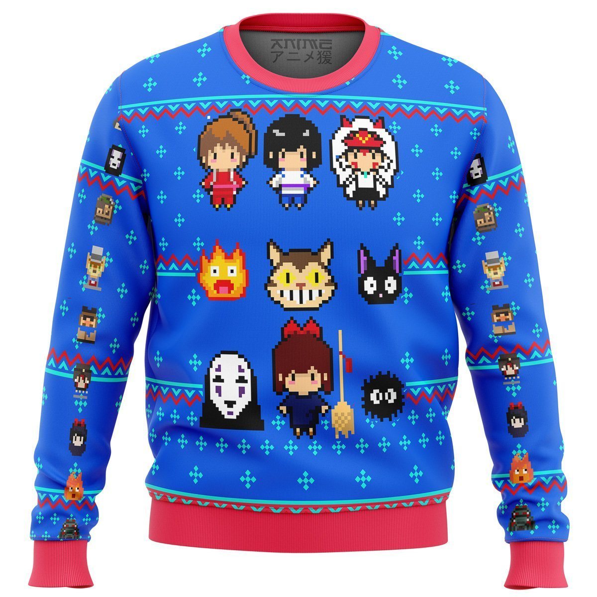 STUDIO GHIBLI BLUE PREMIUM UGLY CHRISTMAS SWEATER – AMAZING GIFT IDEA – THANKSGIVING GIFT