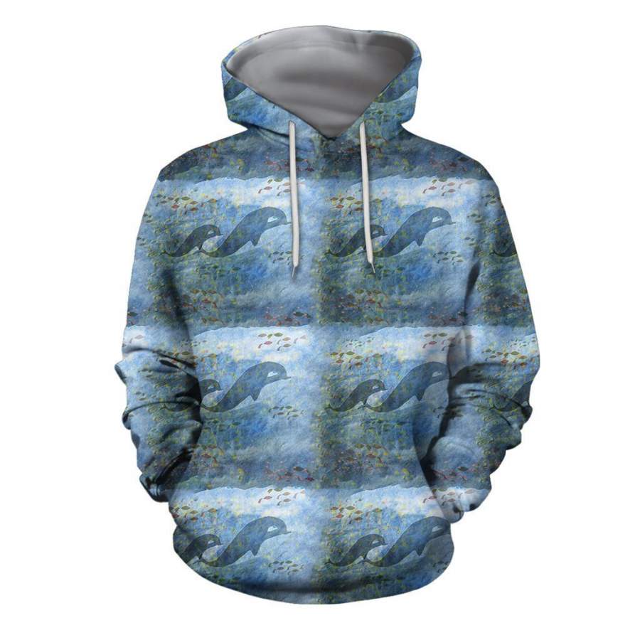 3D All Over Best Mother Dolphin Hoodie