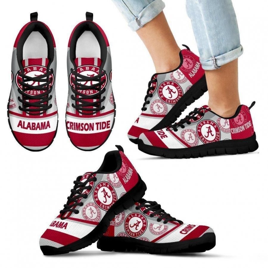 Three Impressing Point Of Logo Alabama Crimson Tide Sneakers #649