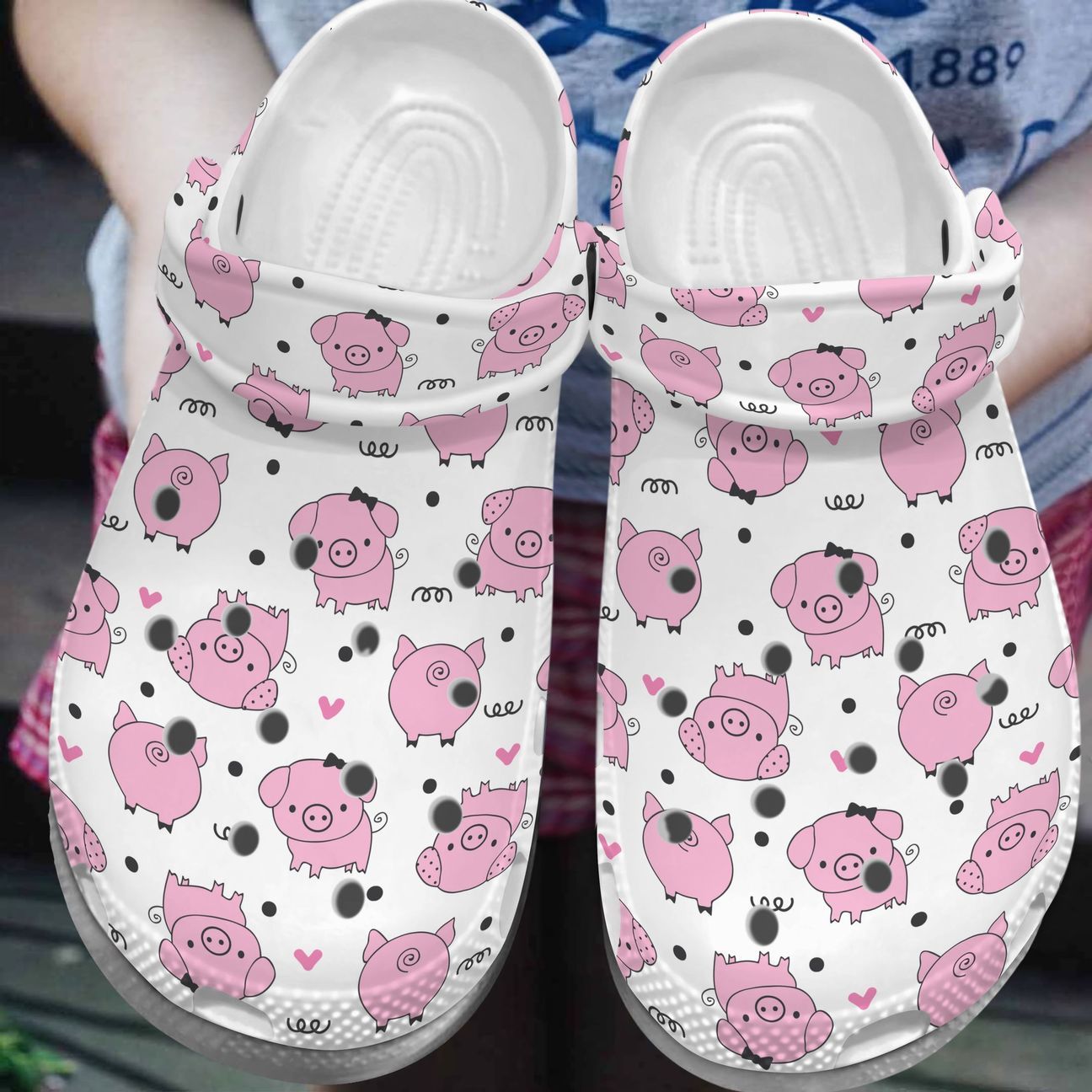 Pig Personalized Clog, Custom Name, Text, Color, Number Fashion Style For Women, Men, Kid, Print 3D Love Cute Pigs