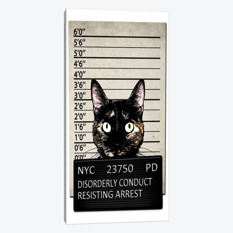 Kitty Mugshot - Canvas Print