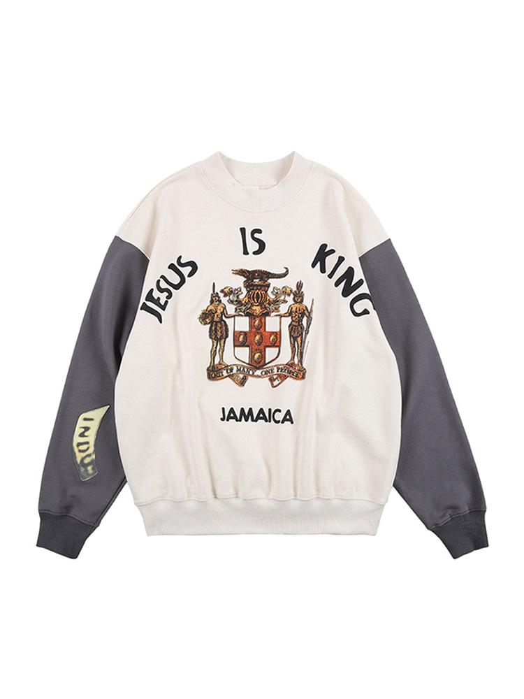 Kanye West Style Hip Hop Print Sweatshirts