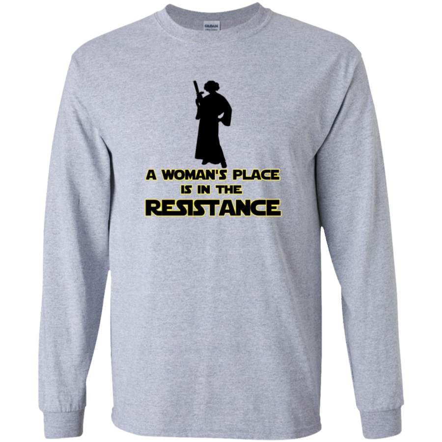 AGR A WOMAN’S PLACE IS IN THE RESISTANCE Long Sleeve T-Shirt