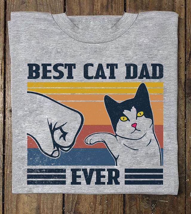 Cat Lover Best Cat Dad Ever Vintage Graphic Unisex T Shirt, Sweatshirt, Hoodie Size S – 5XL