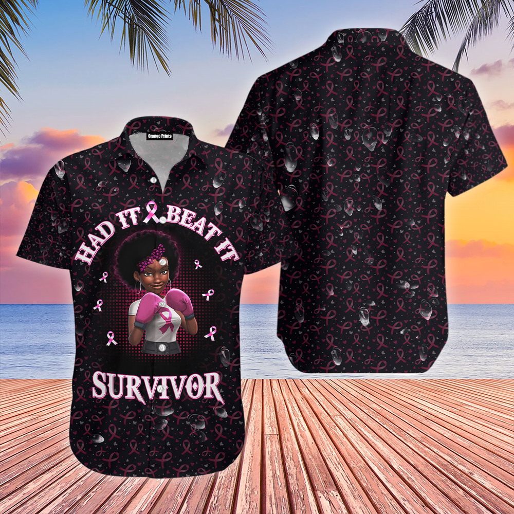 Black Strong Girl Breast Cancer Aloha Hawaii Shirts For Men Women Ha96805