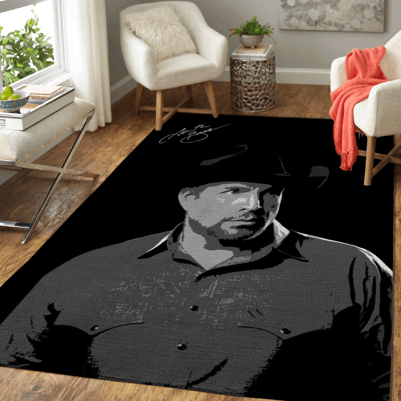Garth Brooks Best Country Singer Art Area Rug