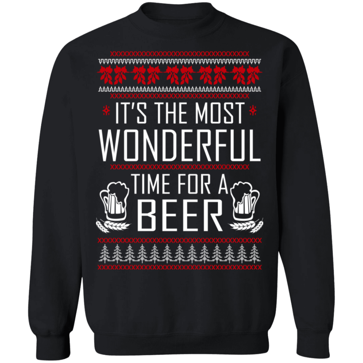 Time For A Beer Ugly Christmas Sweater