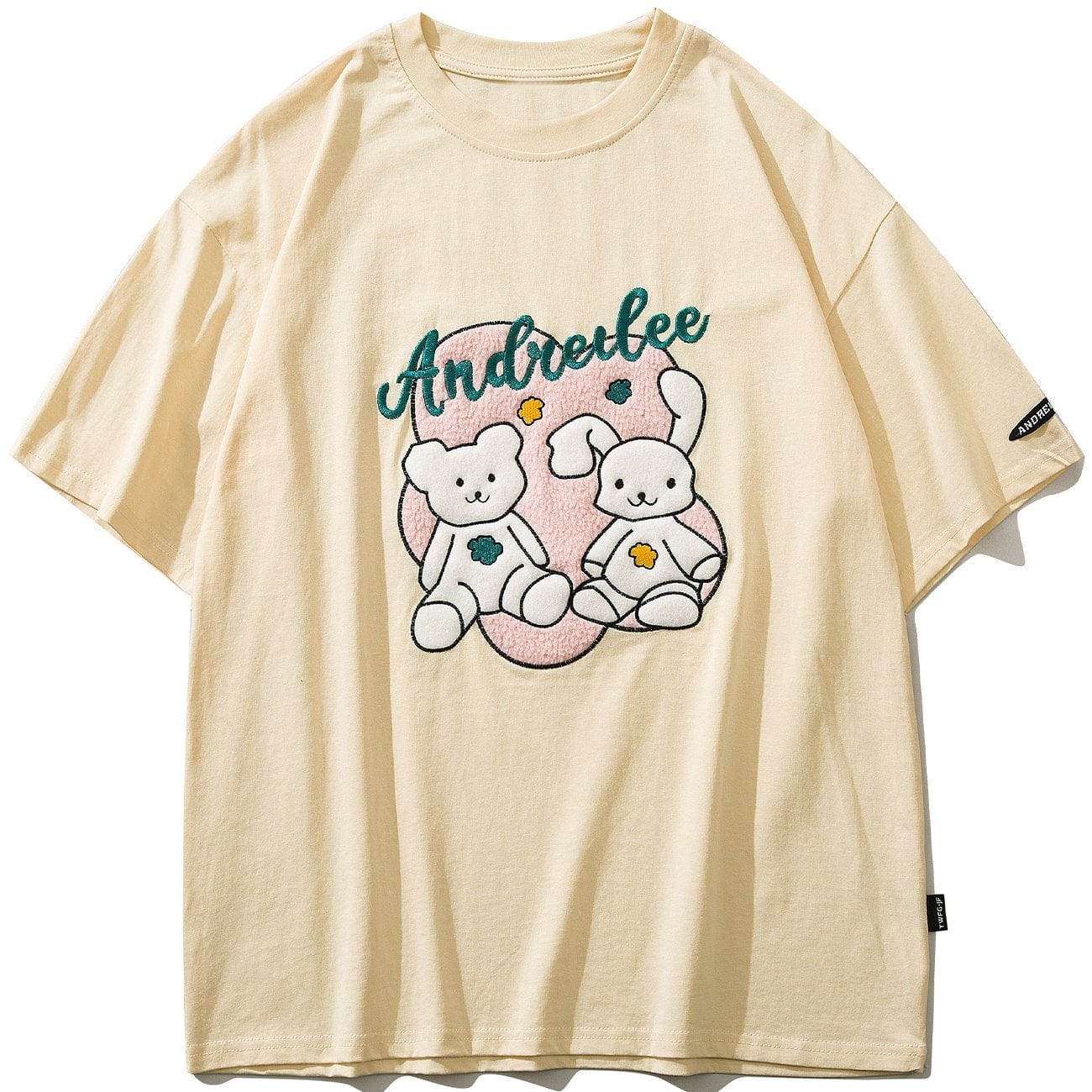 Bear Rabbit Embroidery Tee