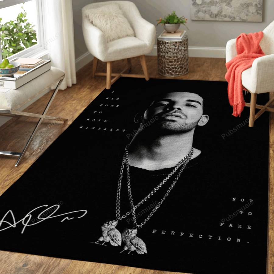 Music Rapper Drake – Music Legends Art For Fans Area Rug Living Room Carpet Floor Decor