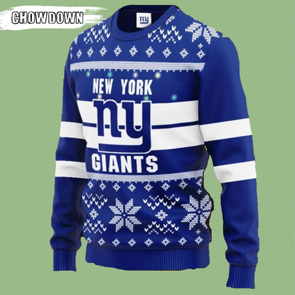 New York Giants Custom Name And Number New York Giants Gift For Fan Ugly Wool Sweater Christmas