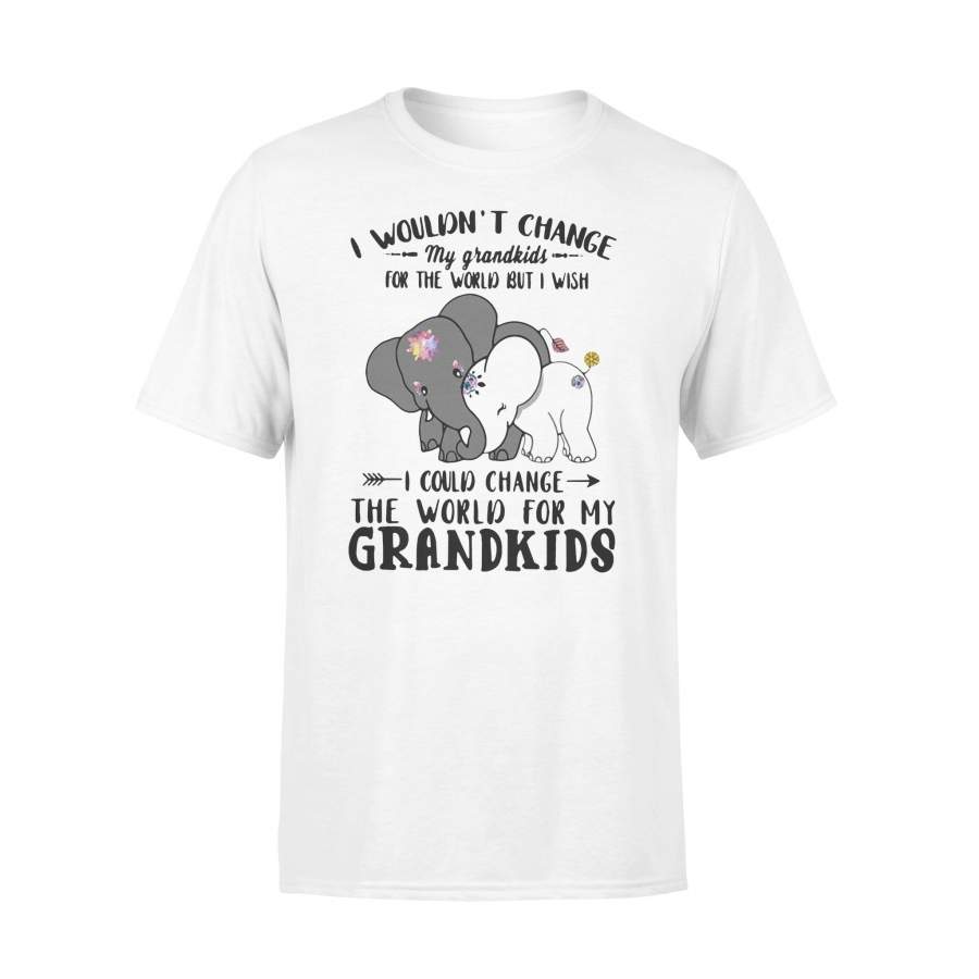 Elephant Hippie I Wouldn’t Change My Grandkids For The World  T-Shirt