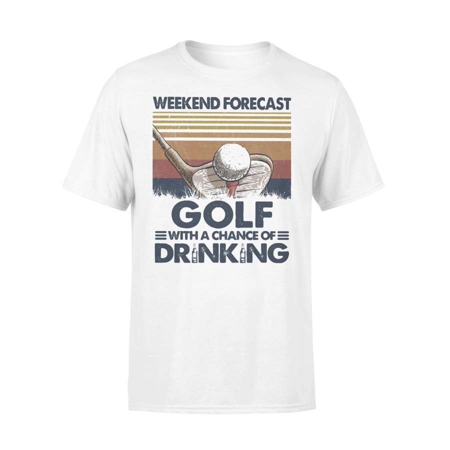 Weekend Forecast Golf With A Chance Of Drinking Vintage T-shirt