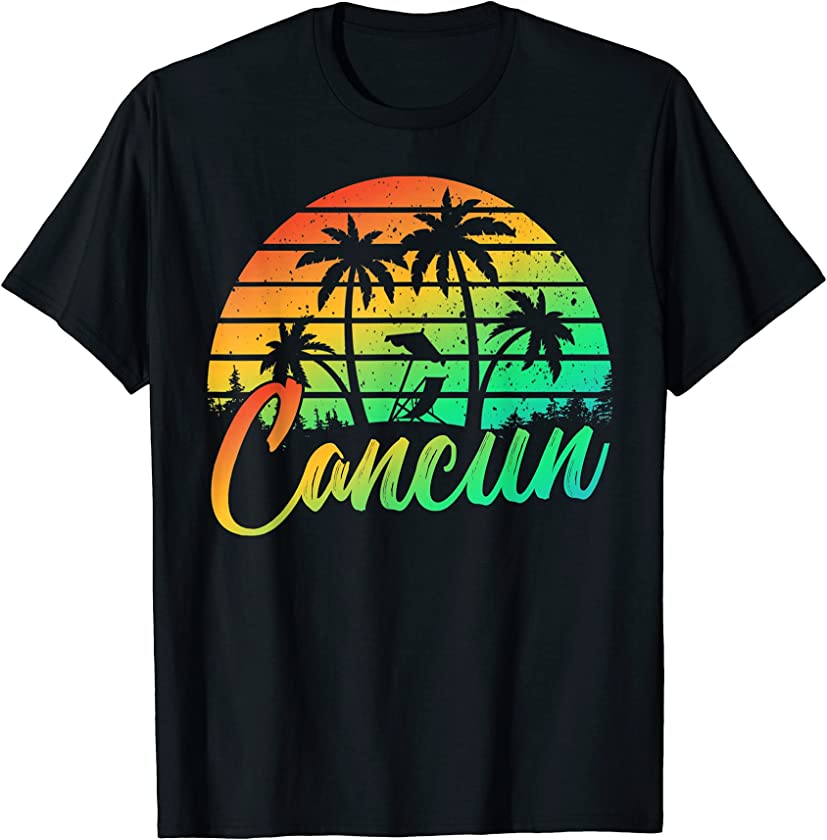 Vintage Retro Cancun Proud Mexican Mexico Summer Vacation T-Shirt