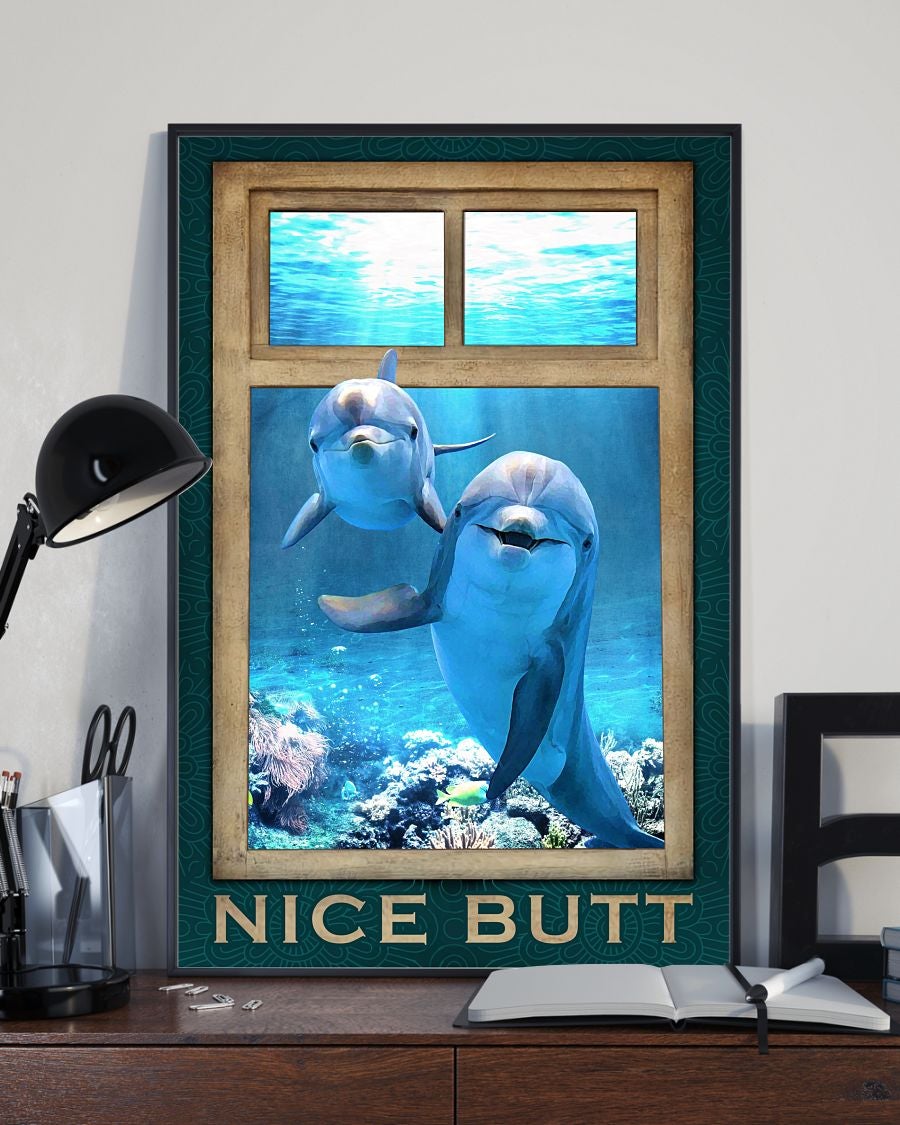 Animal Poster – Dolphins Poster – Nice Butt – Gift Poster