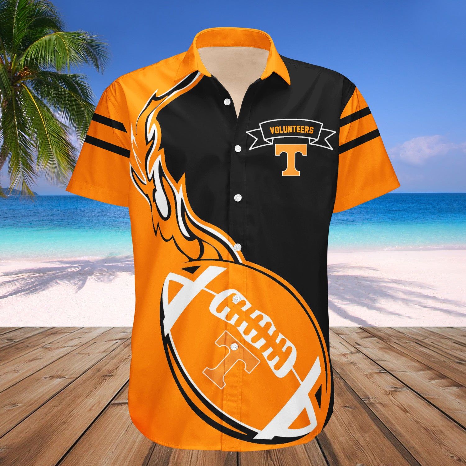 Tennessee Volunteers Hawaii Shirt Flame Ball – NCAA