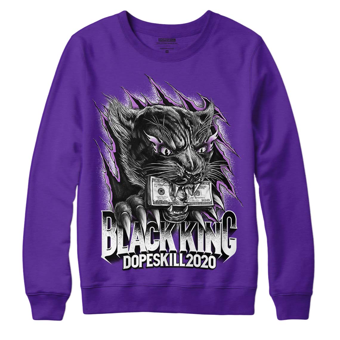 Court Purple 13S Dopeskill Purple Sweatshirt Black King Graphic