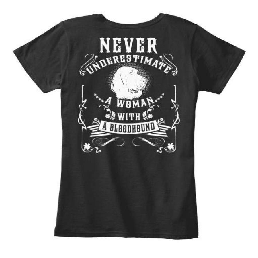 Bloodhound Never Women’s Premium Tee T-Shirt