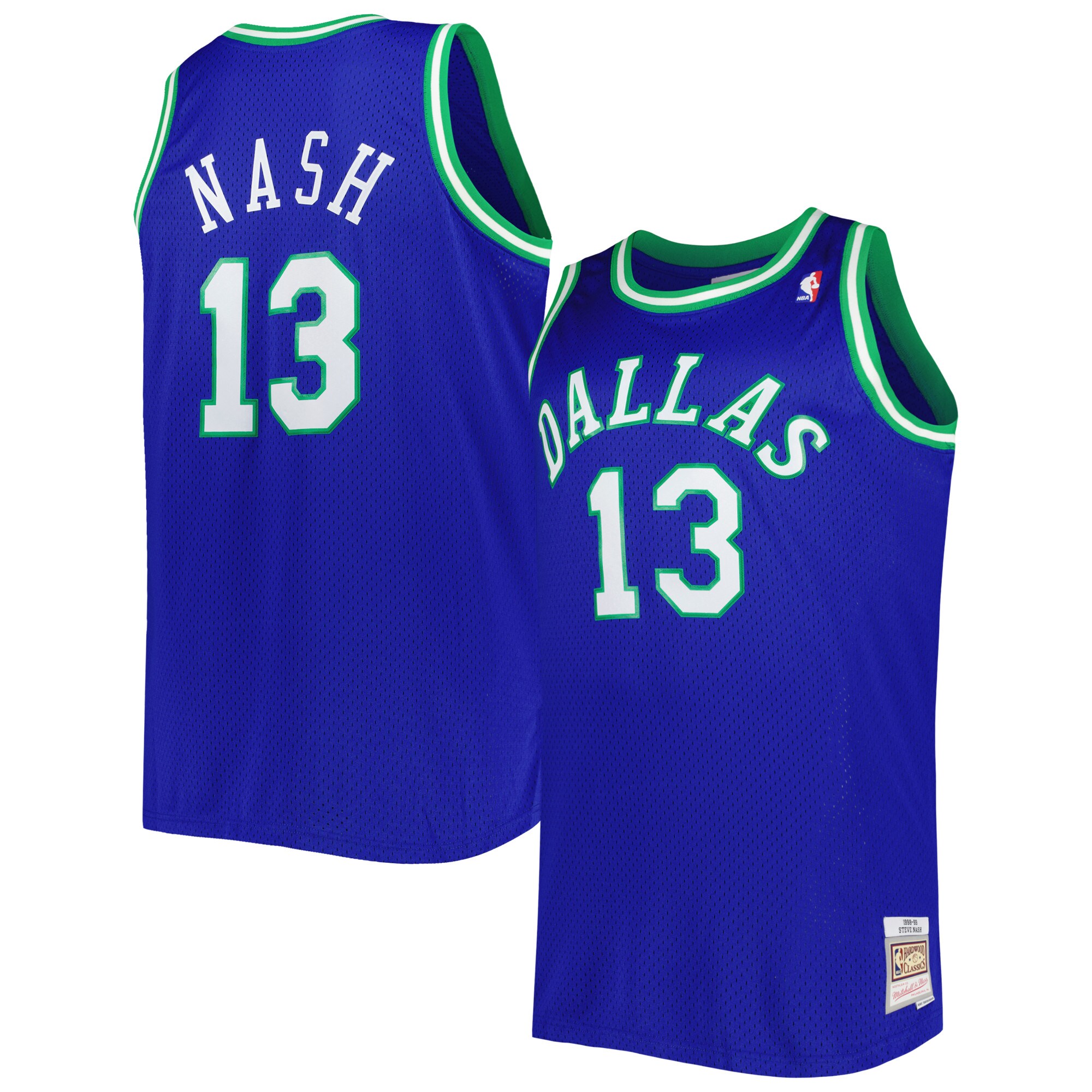 Steve Nash Dallas Mavericks Mitchell & Ness Big & Tall Hardwood Classics 1998/99 Swingman Jersey – Blue