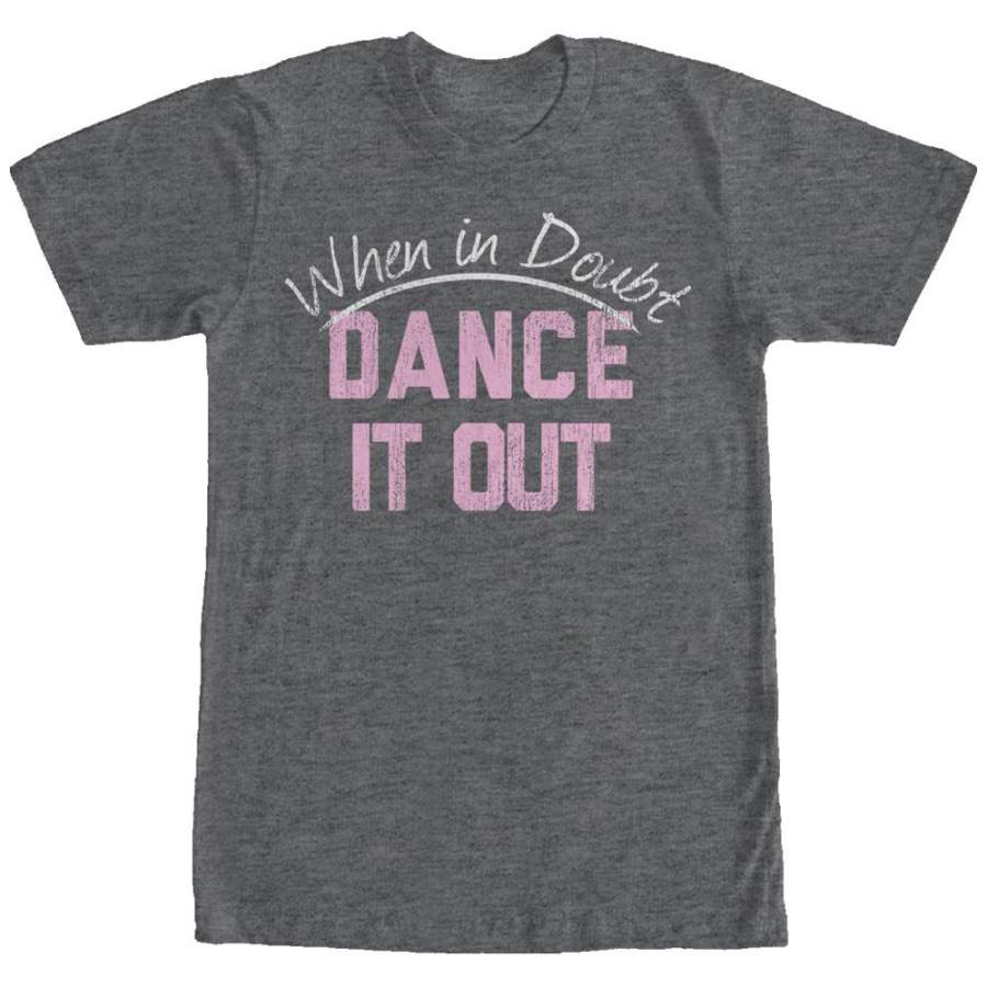 CHIN UP Women’s When in Doubt Dance it Out  Boyfriend Tee Charcoal Heather