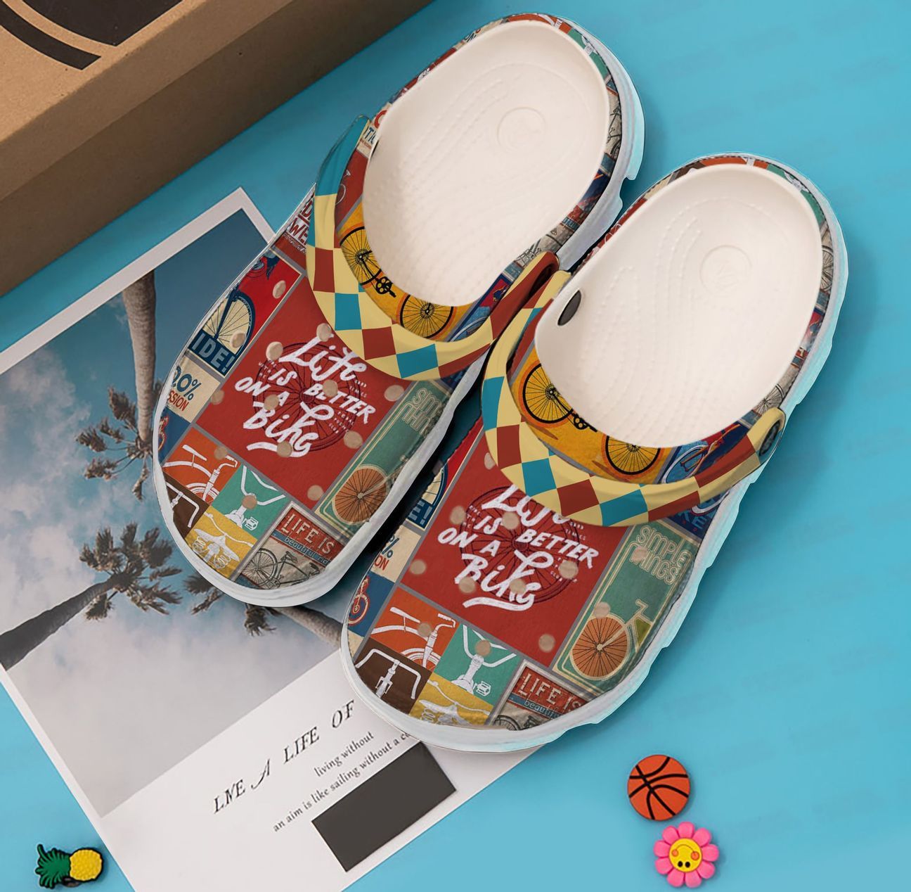 Cycling Personalized Clog, Custom Name, Text, Color, Number Fashion Style For Women, Men, Kid, Print 3D Life Is Better