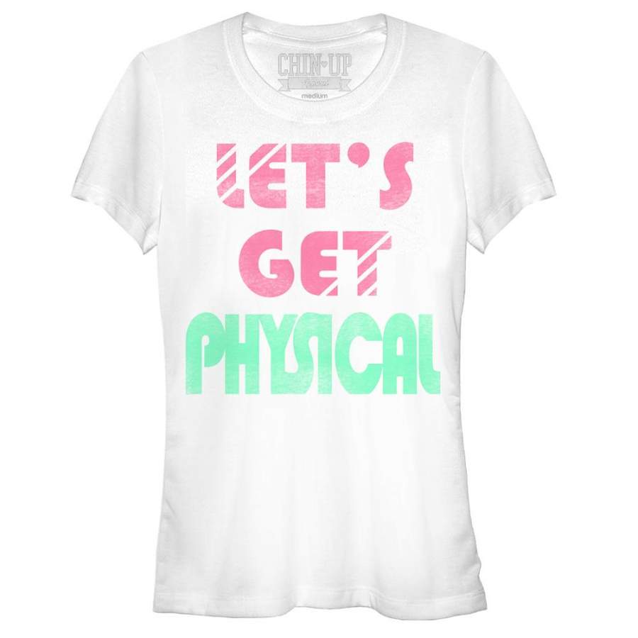 CHIN UP Junior’s Let’s Get Physical  T Shirt White S