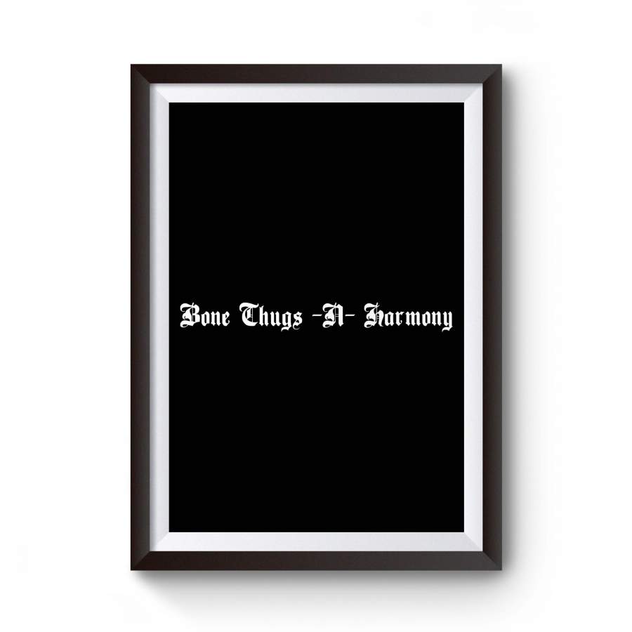 Bone Thugs N Harmony Logo Classic Hip Hop Eazy Rap Vintage Style Rappers Poster