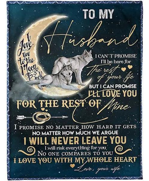 To My Husband I Promise No Matter How Hard It Gets Fleece Blanket Gift For Husband From Wife Home Decor Bedding Couch Sofa Soft And Comfy Cozy