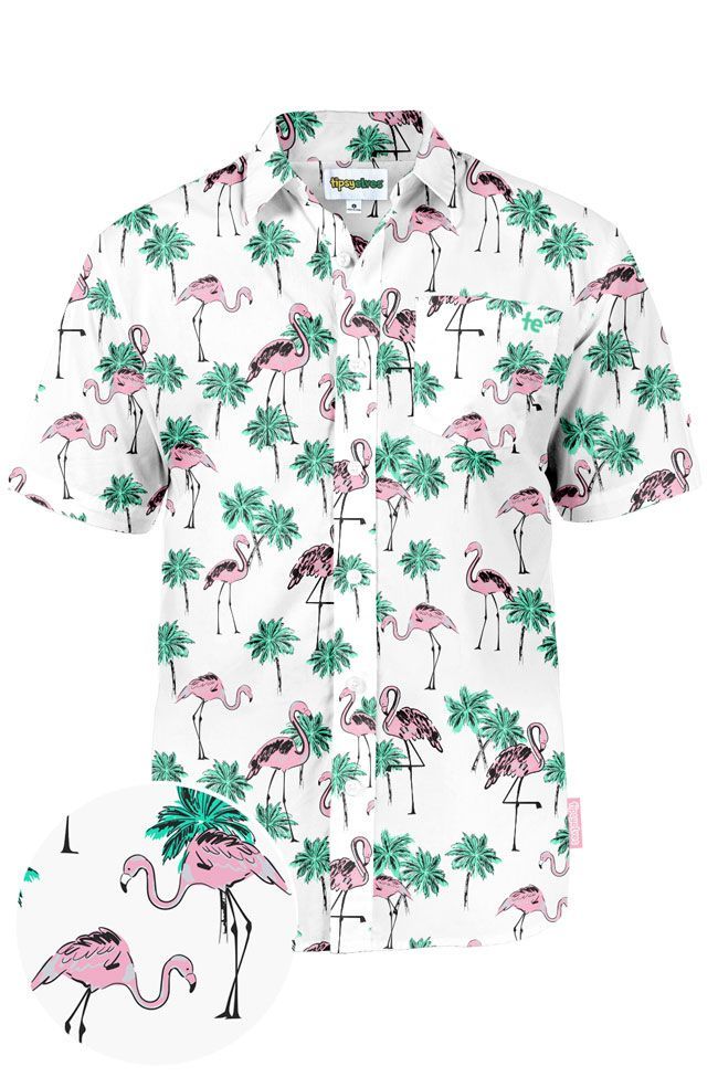 Flamingle White Amazing Design Hawaii Shirt Ha45462