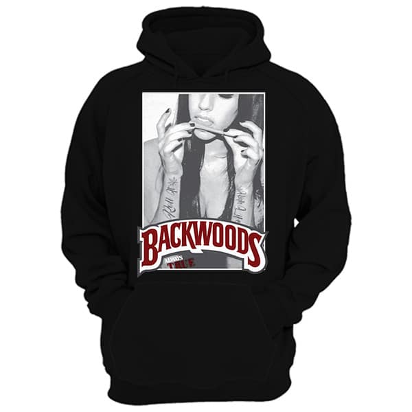 Backwoods Smoking Rolling Girl Hoodie T-Shirt