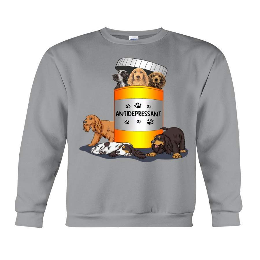 Cocker Spaniel Antidepressant Custom Design Sweatshirt