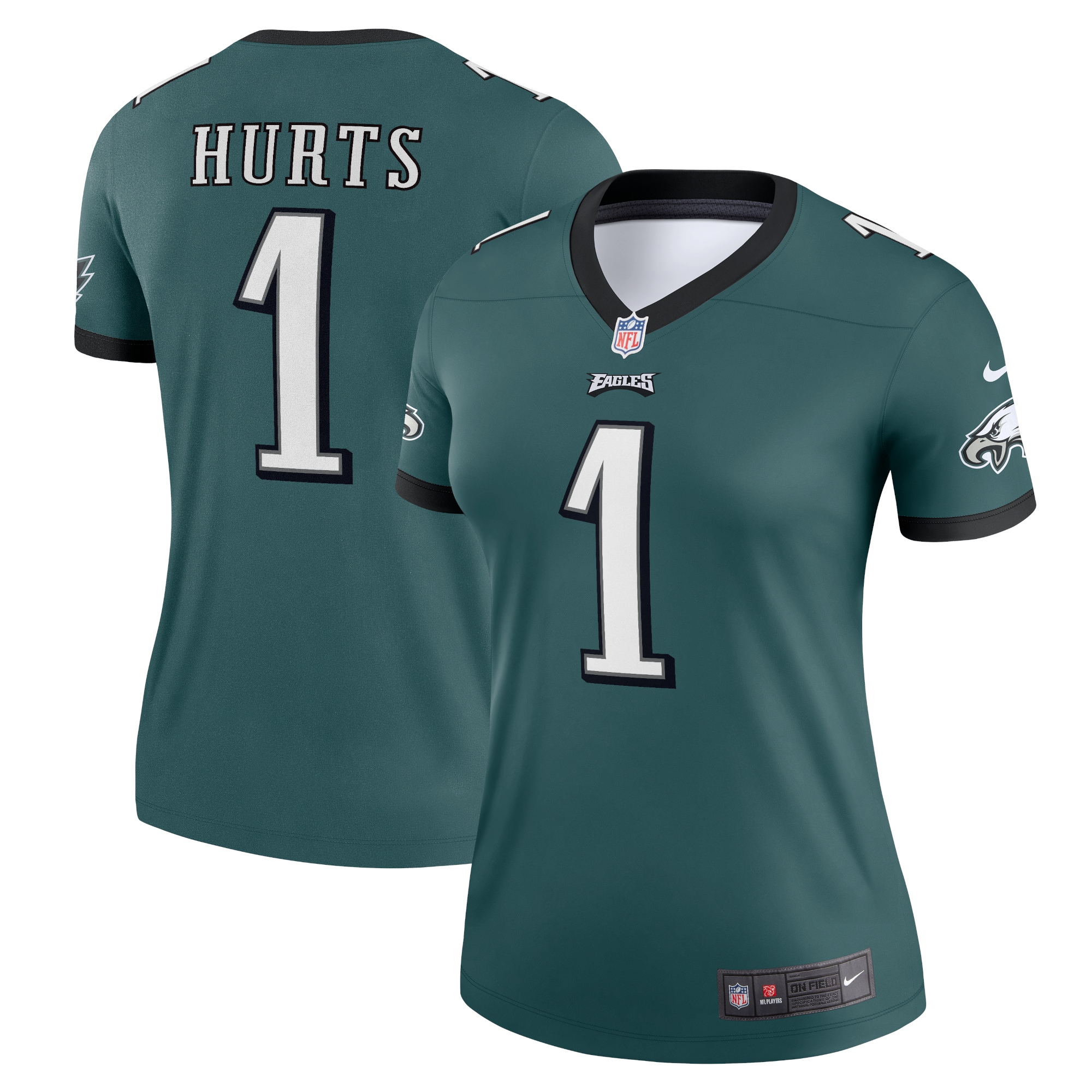 Women’s Philadelphia Eagles Jalen Hurts Midnight Green Legend Jersey