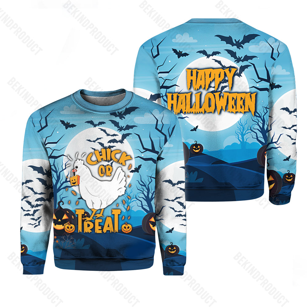 Chicken Halloween Crewneck Sweatshirt All Over Print Sweatshirt For Men & Women