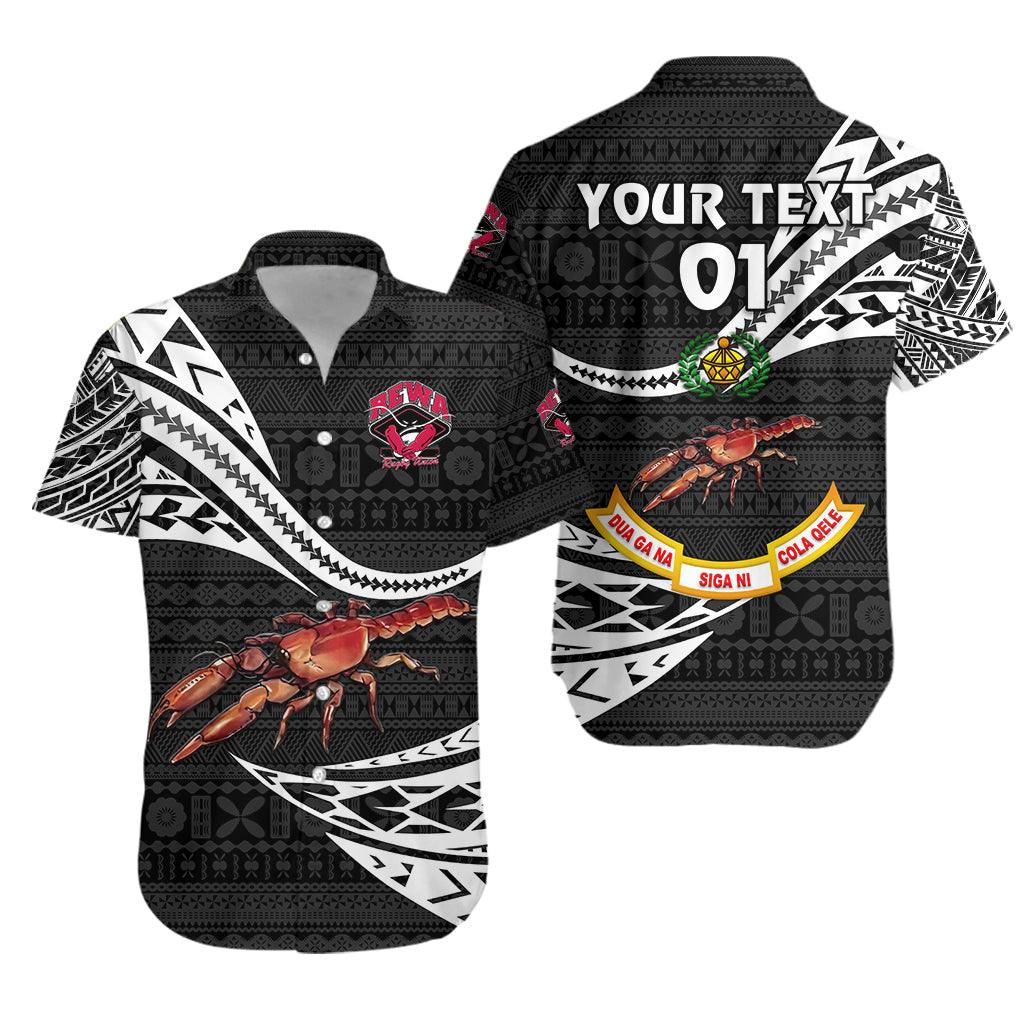 (Custom Personalised) Fiji Rewa Rugby Union Hawaiian Shirt Unique Version – Black, Custom Text And Number Lt8