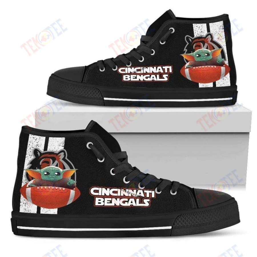 Mens Womens Cincinnati Bengals High Top Canvas Shoes Nice And Comfortable TMT505