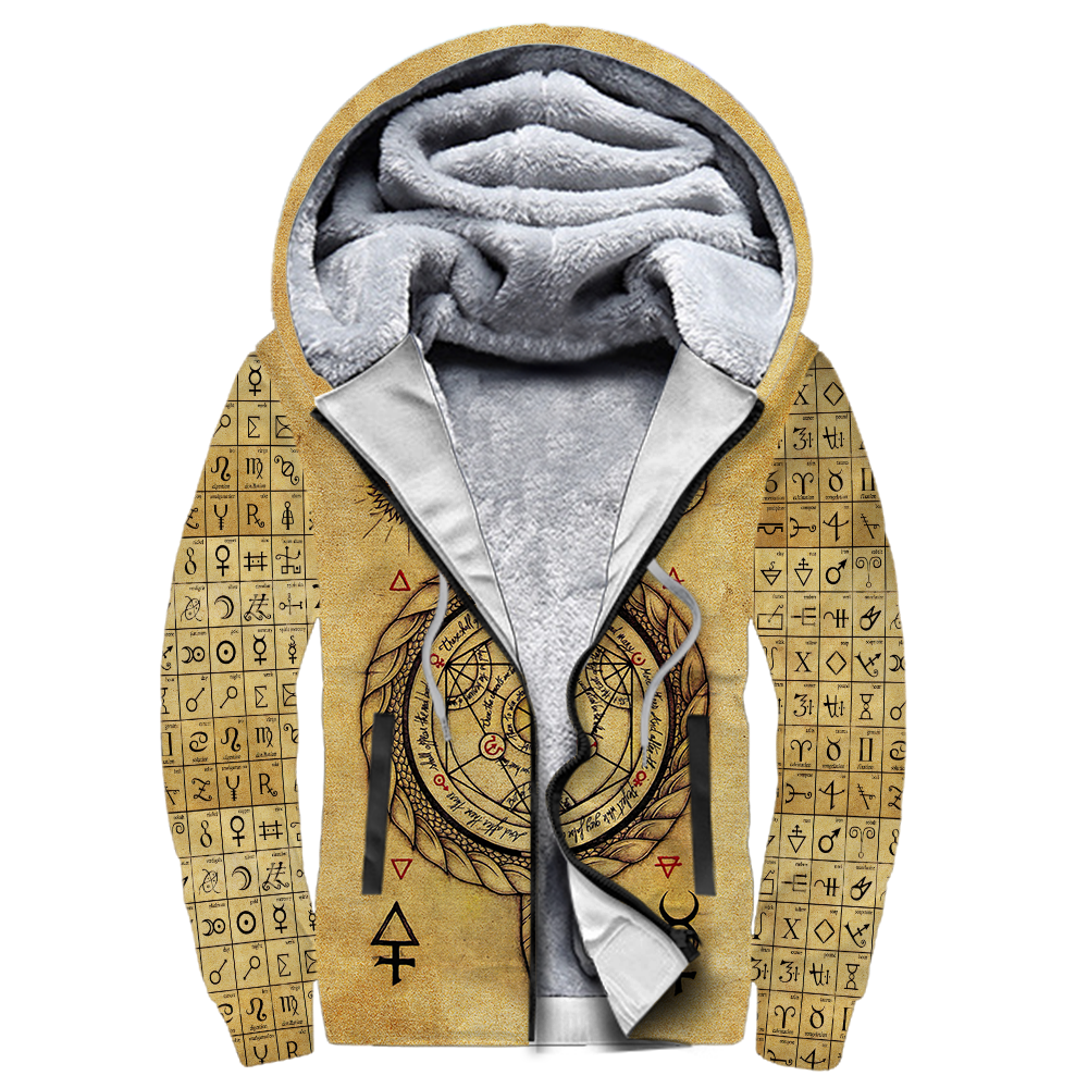 Alchemy 3D All Over Printed Shirts FLEECE ZIP-UP HOODIE JJ020101CHV