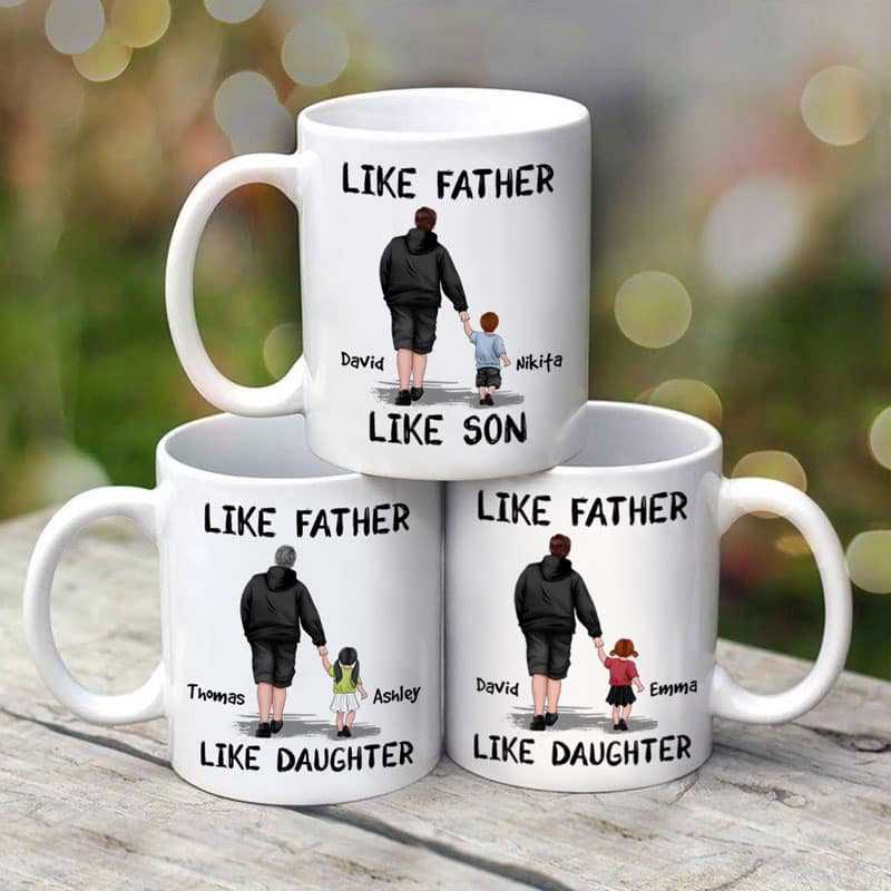 Like Father Like Son Like Daughter Personalized Mug