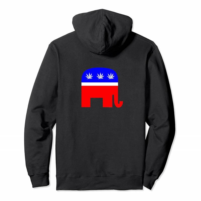 Libertarian Republican Conservative Elephant Weed Marijuana Pullover Hoodie, T-Shirt, Sweatshirt, Tank Top, Racerback, Dolman