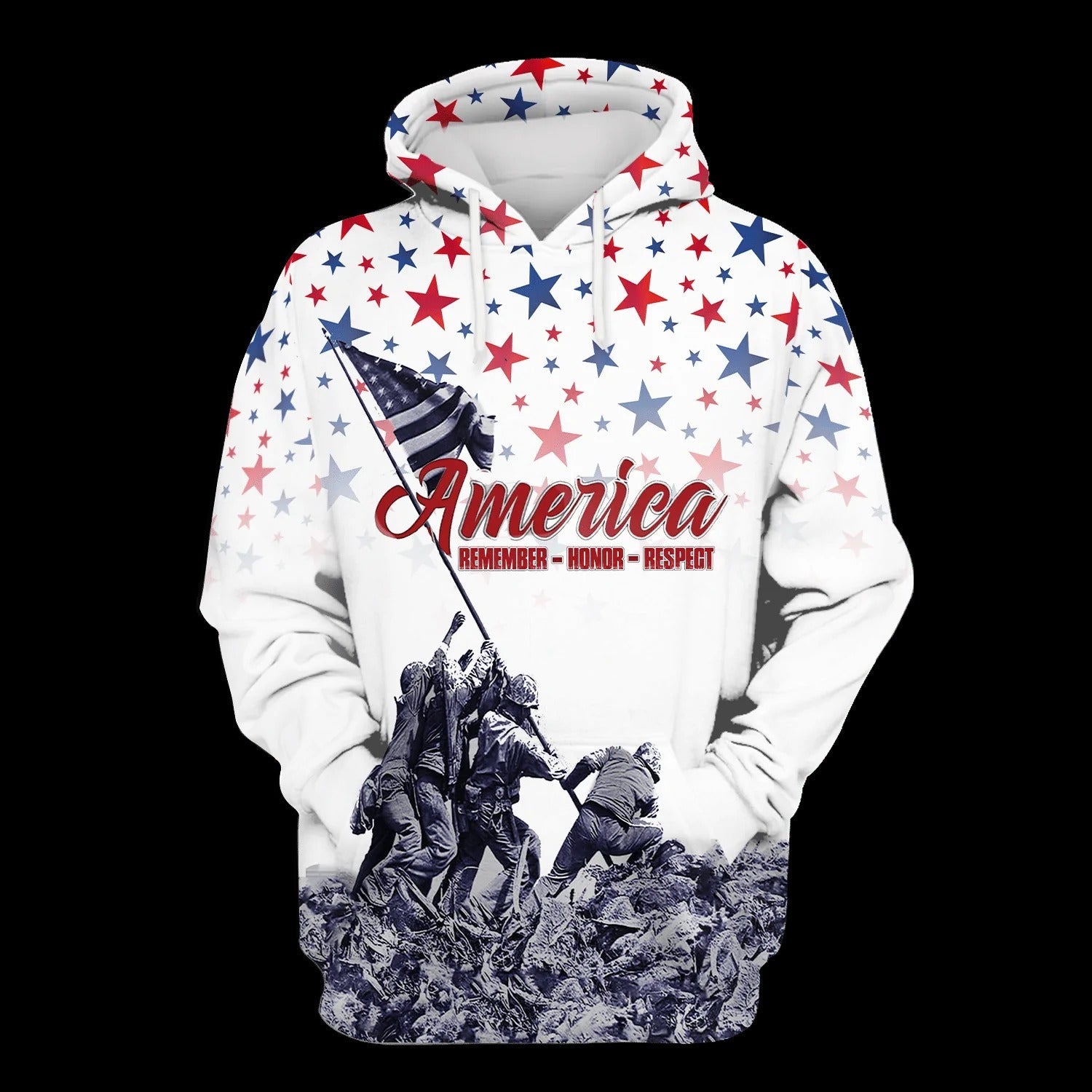 Veteran Hoodie Remember Honor Respect American Hoodie Gift For Veteran Dad Granpa Veteran Present