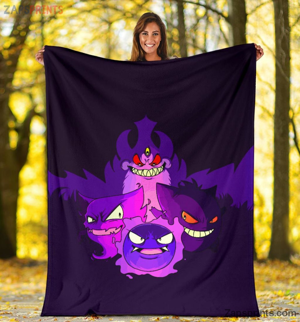 Ghoulish Gengar Pokemon Blanket