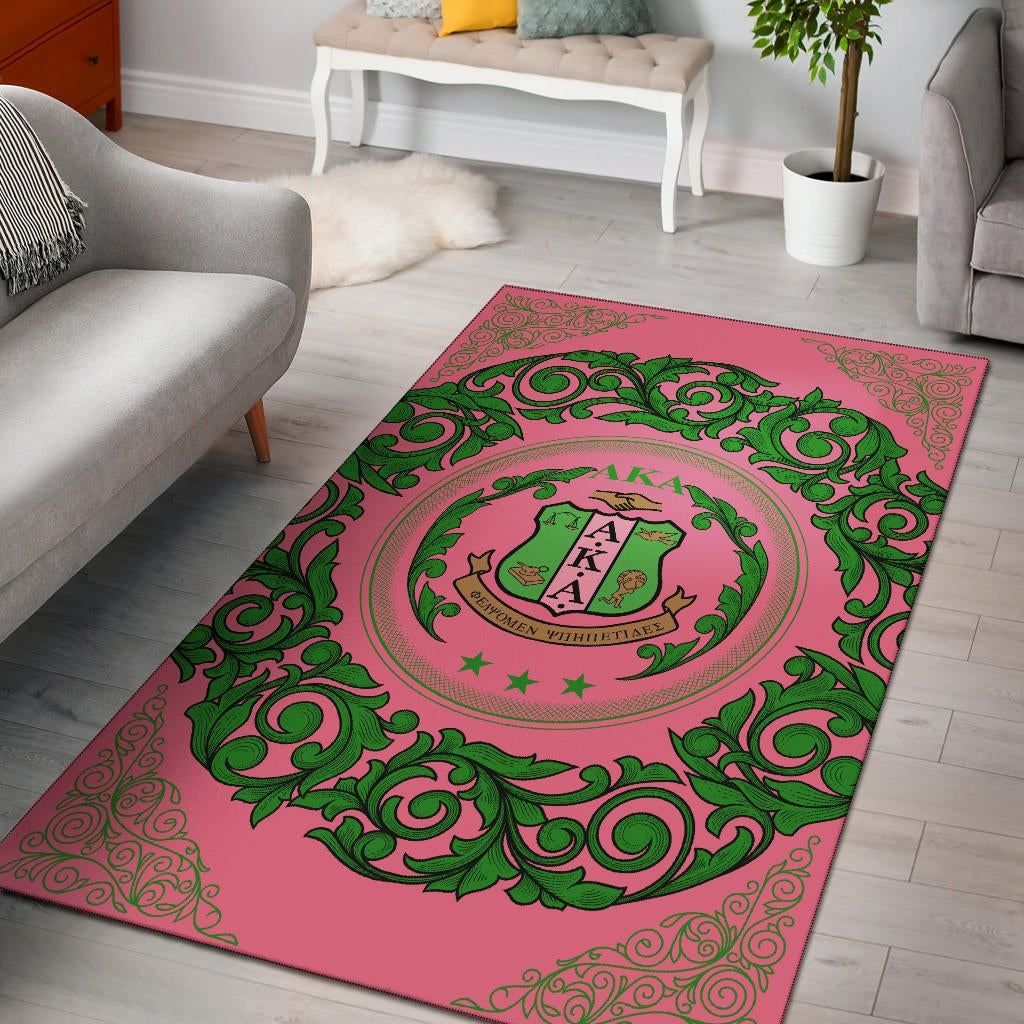 Wonderprint Area Rug Alpha Kappa Alpha Sorority Lt10