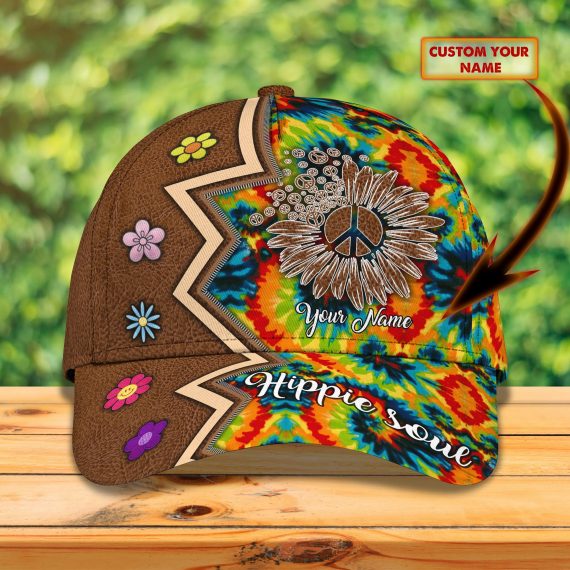 Hippie Personalized Name All Over Print Classic Cap