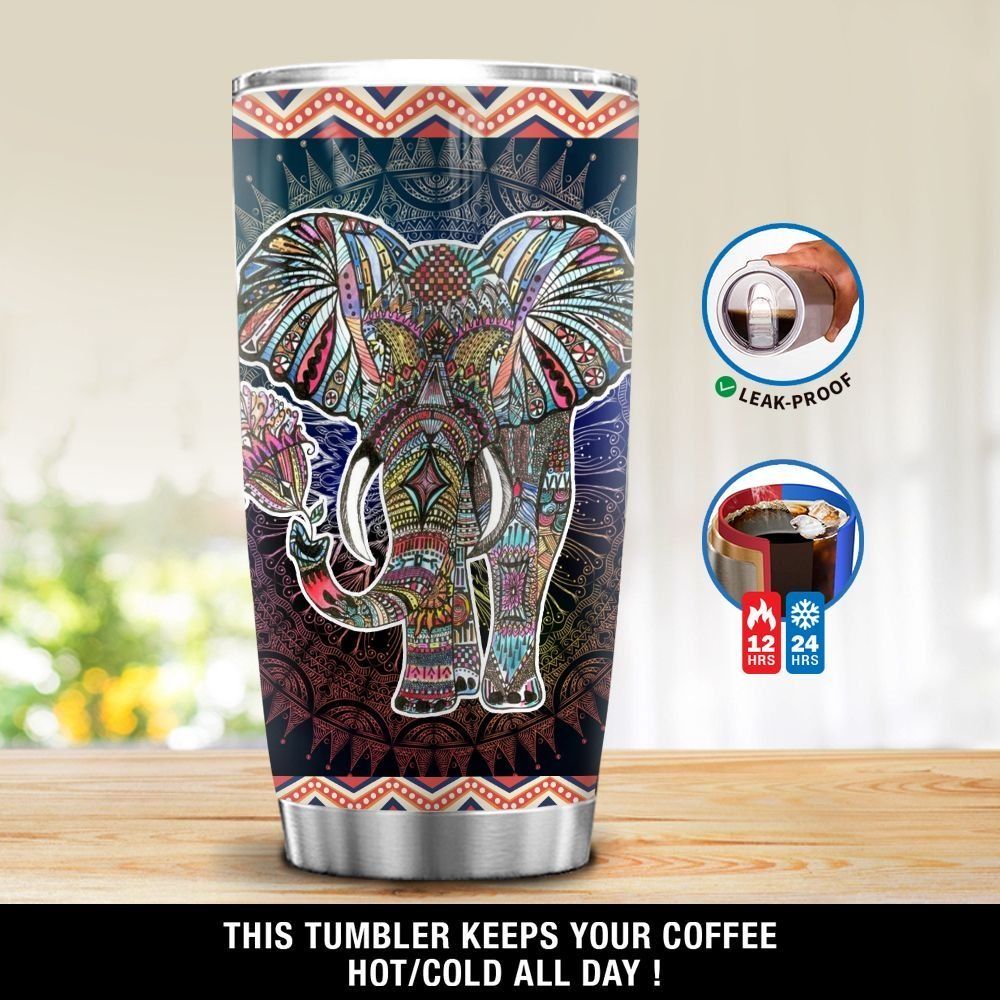 Personalized Elephant I Like Travelling Gs-Dz1104Tl Stainless Steel Tumbler Customize Name, Text, Number