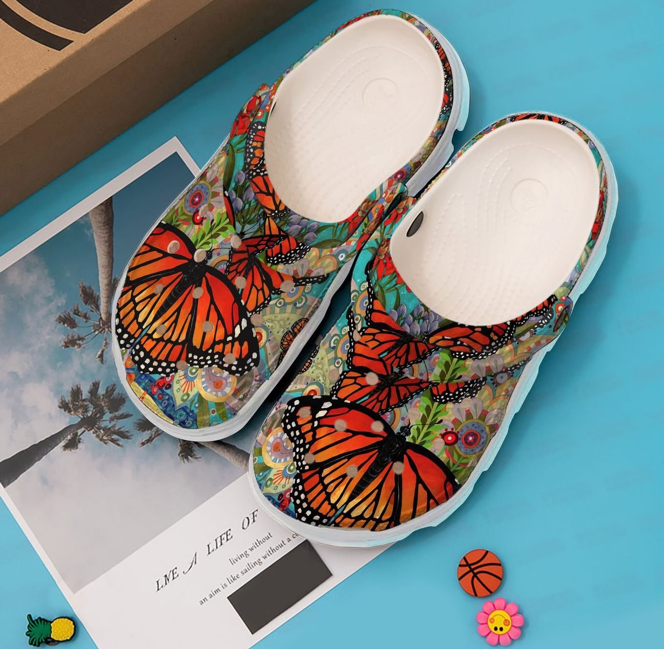 Butterfly Personalized Clog, Custom Name, Text, Color, Number Fashion Style For Women, Men, Kid, Print 3D Monarch