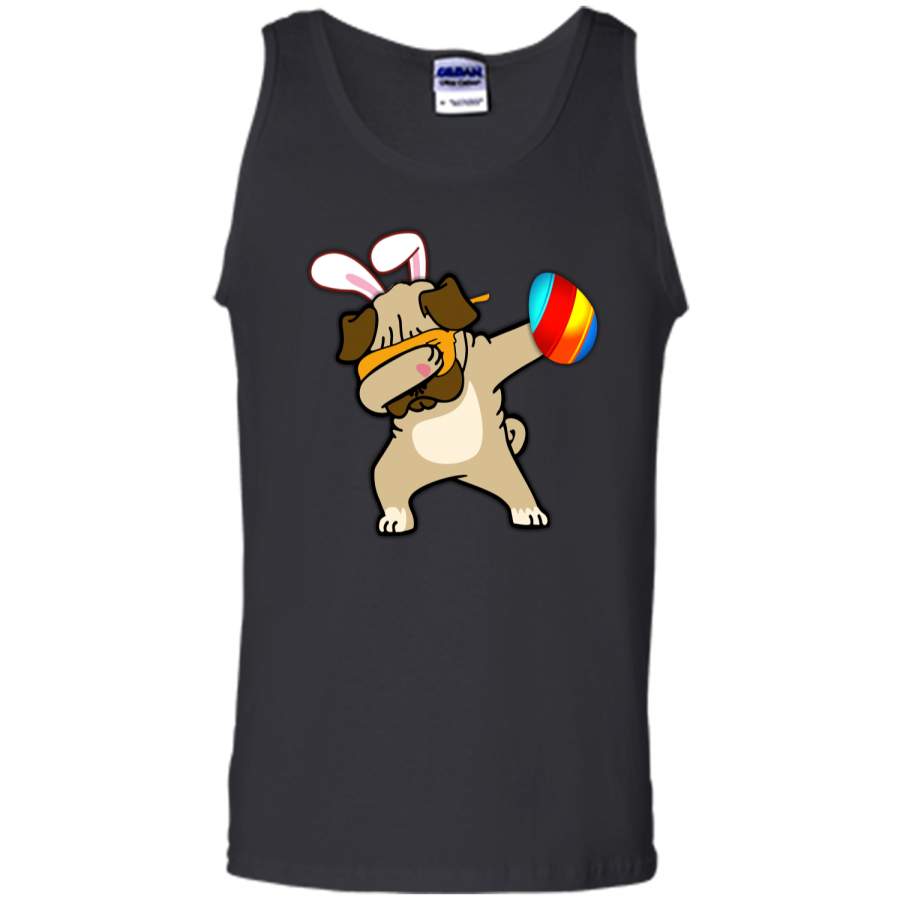 Easter Bunny Dabbing Pug Dog Tshirt Easter Egg Tee Tank Top