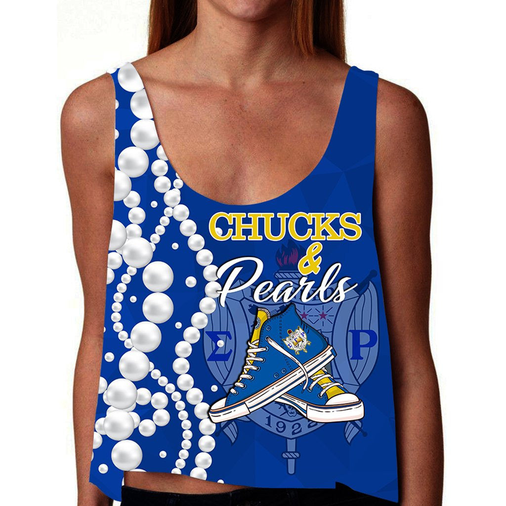 Sorority Tank Top – Sigma Gamma Rho K.H Pearls Croptop Tank Top