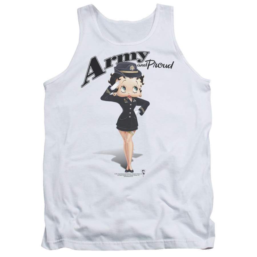 Betty Boop - Army Boop Adult Tank - EmprintsTOP