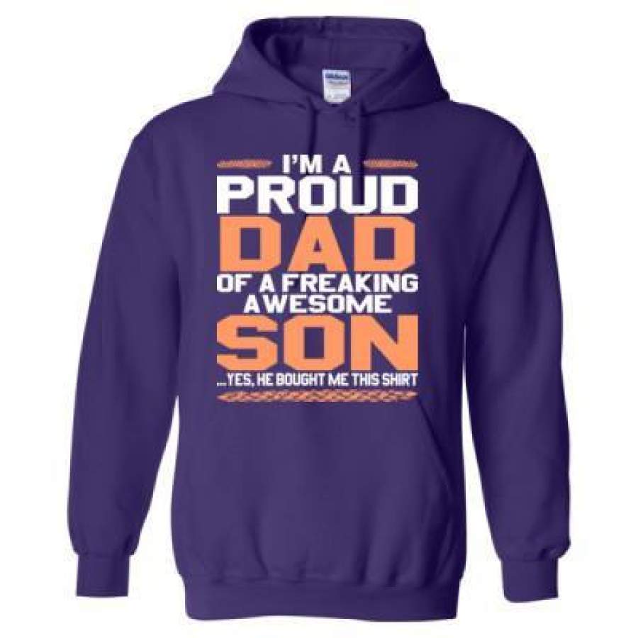 AGR Proud Dad Of A Freaking Awesome Son Yes He Bought Me This Shirt – Heavy Blend™ Hooded Sweatshirt