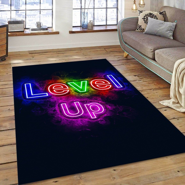 Level Up Smoky Area Rug, Living Room Rug – Family Gift US Decor