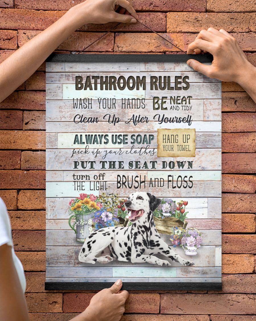 Bathroom Rules Canvas Gift for Friend Birthday Gift Warm Home Decor Wall Art Visual Art